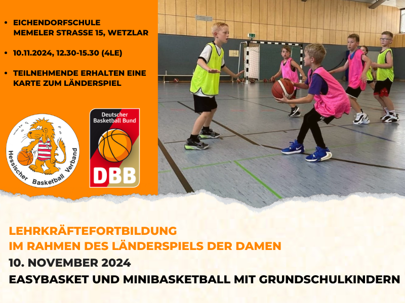 Lehrkräftefortbildung im Rahmen des Basketball-Länderspiels